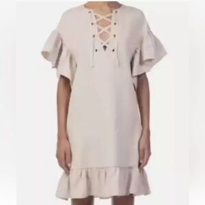 Ulla Johnson Linen Blend Marianne Knee Length Dress 4